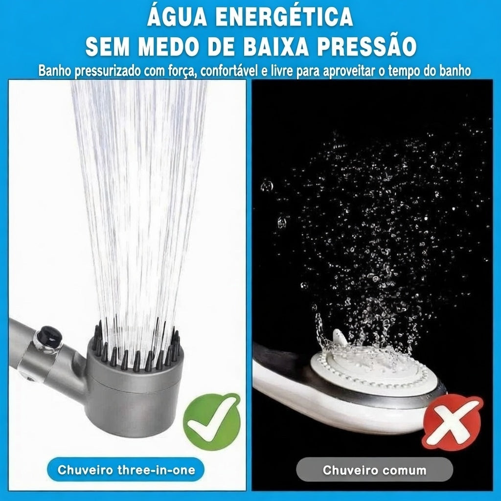 Chuveirinho alta pressão - Filtra - 3 Modos - Economico - Zonix